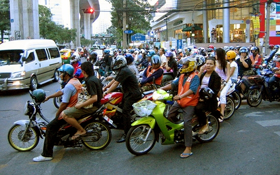 Bangkok motorcycle taxis