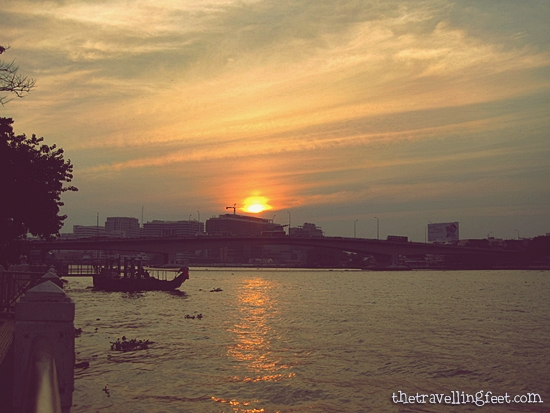 sunset at Phra Arthit Pier sunset at Phra Arthit Pier