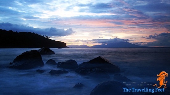 sunset at biri island